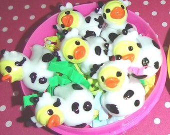 Quacker Ball Cow Ducks, Mini Cow Ducks, Miniature Cow Ducks, Terrarium, Fairy Garden. Crafts, Mini Farm Animals, Quacktastic Miniatures!