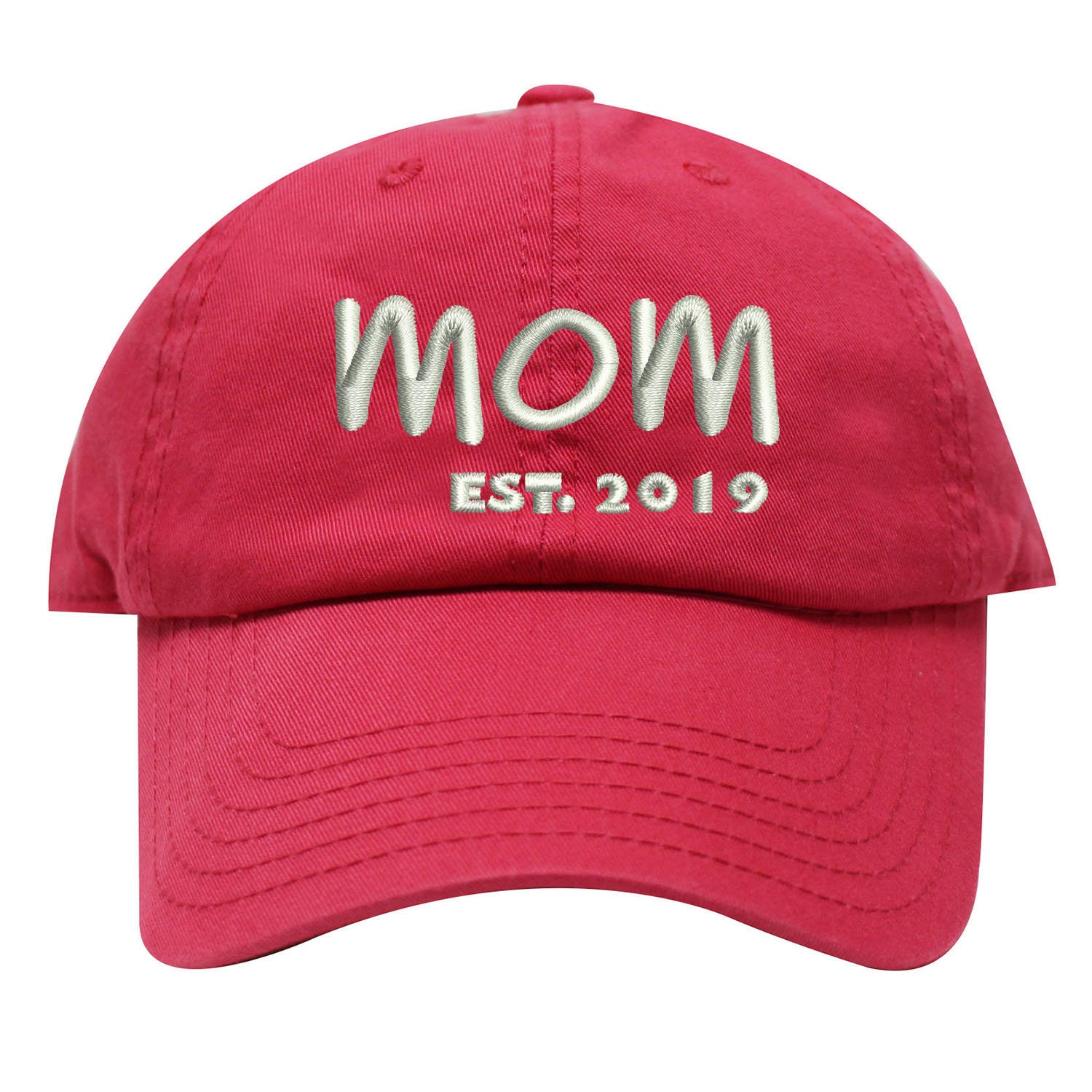 Ink Stitch Mom Est.2019 New Mom Embroidered Baseball | Etsy