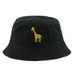 Ink Stitch 1500 Adult & Kids Unisex Giraffe Embroidered Summer Cotton Bucket Hats - 8 Colors 