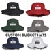 Ink Stitch GB400 Adult Unisex  Customized Your own Personalized Text/Logo/Artwork/ Custom Booney Bucket Hats w/ string - 7 Colors 