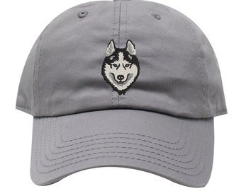 husky with hat