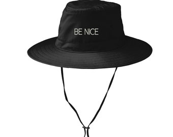 Ink Stitch BE NICE Summer Bucket Hat 