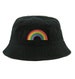 Ink Stitch 1500 Adult & Kids Unisex Rainbow  Embroidered Summer Cotton Bucket Hats - 8 Colors 