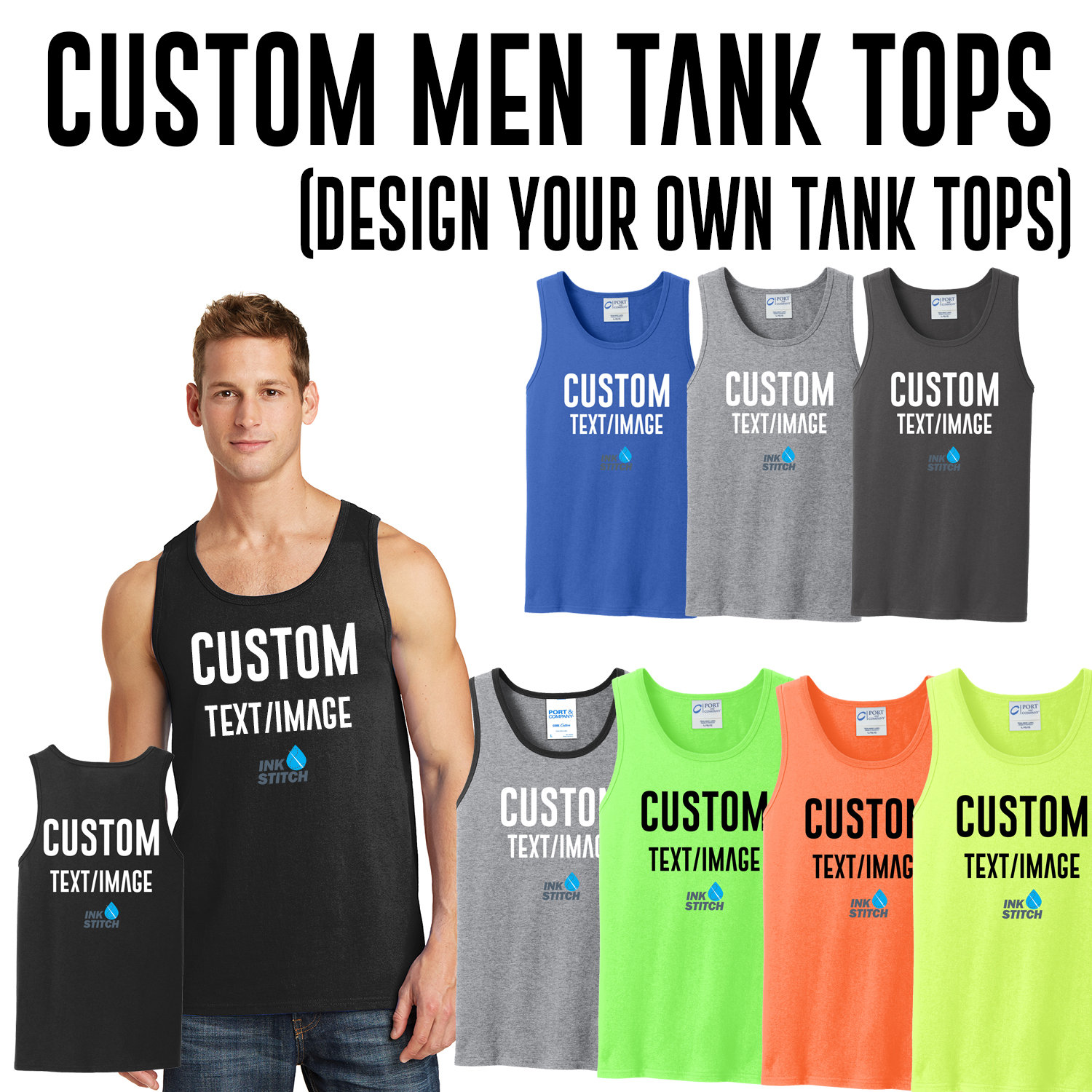 Ink Stitch Men Pc54tt Custom Design 