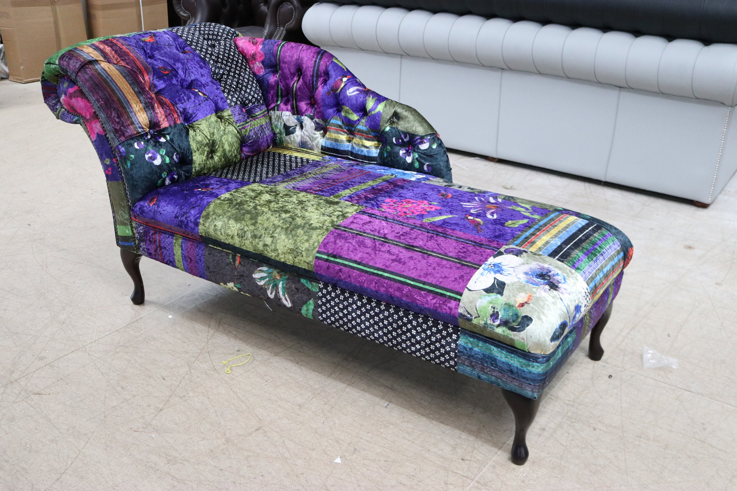 Fabric Patchwork Marilyn Chaise Lounge 