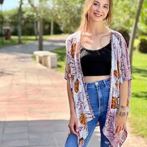 Silk Kimono / Silk Kimono / women&#39;s fashion / silk / silk / kimono