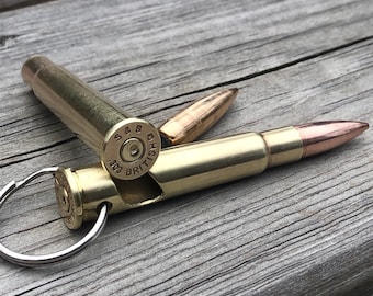 Genuine 303 British Bullet Keychain Beer Bottle Opener