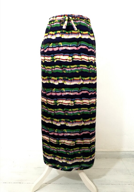 Vintage Kenzo silk skirt. Vintage silk wrap skirt.