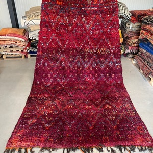 Beni Mguild Berber Rug with a beautiful Indigo Blue base | Very rare Moroccan Berber Rug | 100% wool and all natural materials