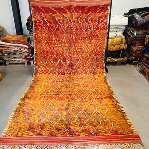Beni Mguild Berber Rug with a beautiful Indigo Blue base | Very rare Moroccan Berber Rug | 100% wool and all natural materials