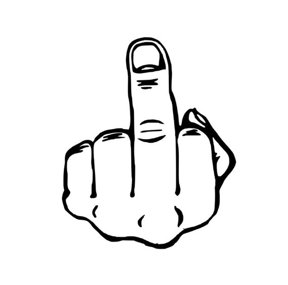 Middle finger svg