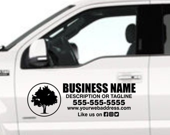 Business Name Decal, Car Door decal, Custom Decal with Business Name, Custom Business Logo decals, rear window decal with logo, Company sign