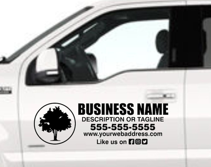 Custom Business Name Decal, Car Door Decal, Custom Decal With Business