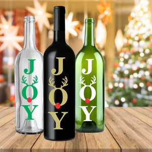 JOY decal, Joy bottle decal, JOY Window decal, Joy door decal, Christmas decal, Coquito label, Joy bottle decal, Coquito decal, Joy label