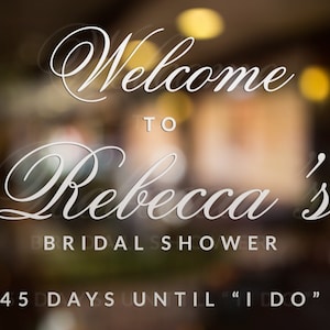 Bridal Shower Welcome Sign /Personalized bridal shower decal/Mirror Decal for Bridal Shower/Bridal Shower decor/ Bridal shower decals