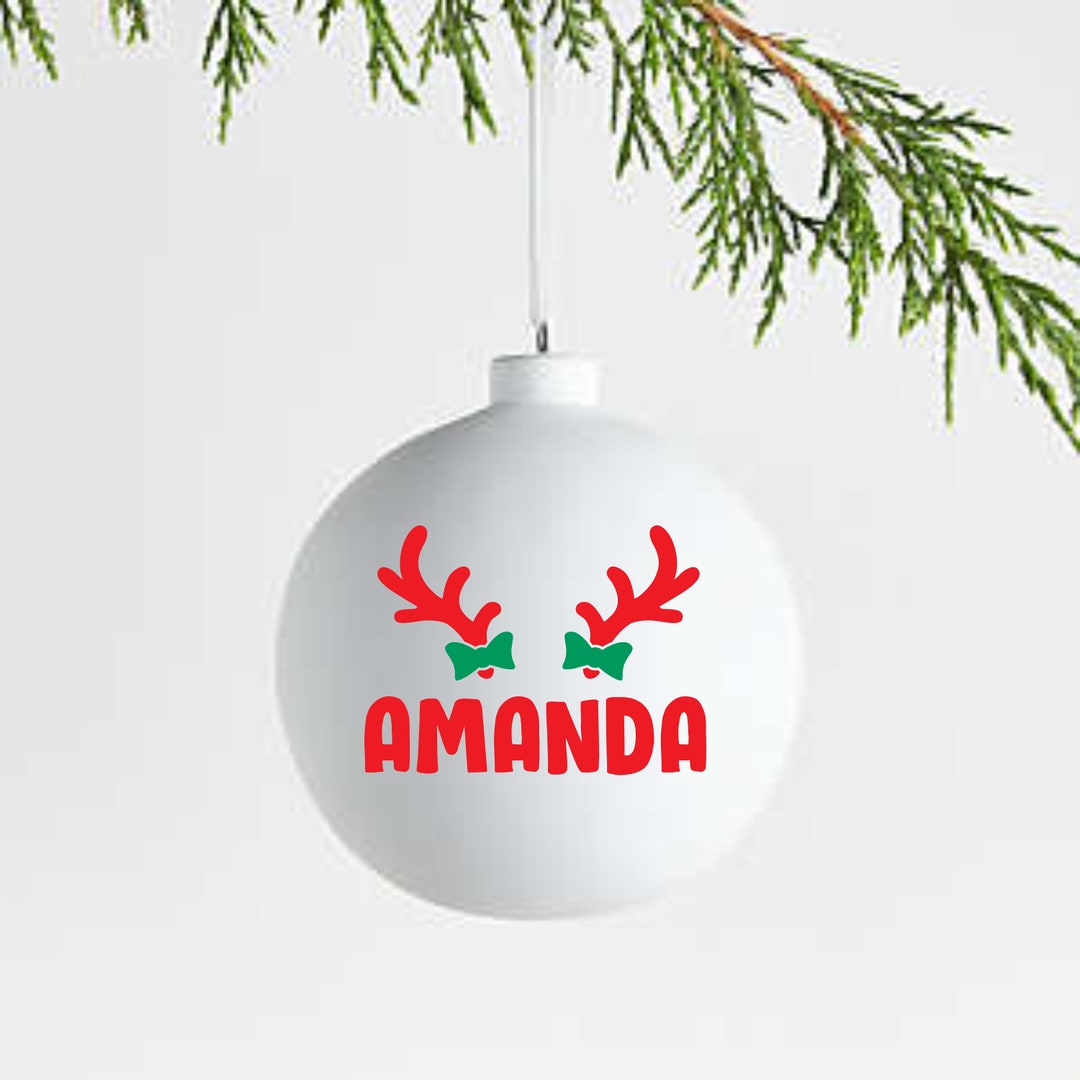 DIY Christmas Baubles/ Name Decal/ Personalized Name Decal for Baubles