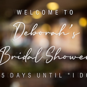 Bridal Shower Welcome Sign /Personalized bridal shower decal/Mirror Decal for Bridal Shower/Bridal Shower decor/ Bridal shower decals
