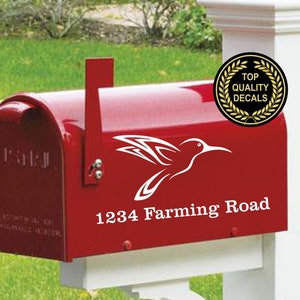 Mailbox Decal, Mailbox Decals, Address Mailbox Decal, Mailbox Monogram, Hummingbird Mailbox decal, mailbox address decal, mailbox numbers