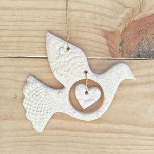 Dove Ornament, Memorial Gift, Gift for Grieving Parents, Infant Loss, Christmas Ornament, Wind Chime, Piece of Your Heart, Bereavement Gift