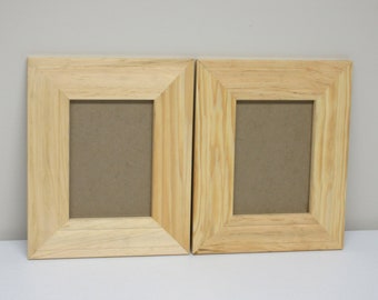 25 Wood Frames, No Hardware or Glass, Bulk Wood Frames, 5x10 Wood