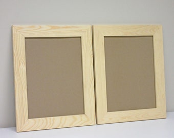 Flat Picture Frame (2 1/4" wide frame) - Unfinished Pine - 11 x 14