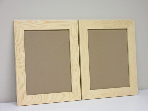 Flat Picture Frame 2 1/4 Wide Frame Unfinished Pine 12 X 16 