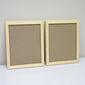 Flat Picture Frame (11/16" wide frame) - Unfinished Pine - 8 x 10