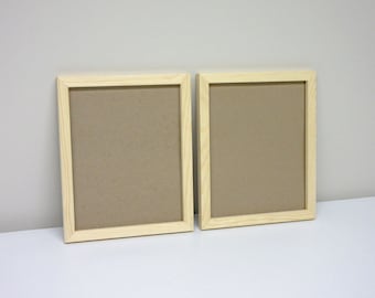 Flat Picture Frame (11/16" wide frame) - Unfinished Pine - 8 x 10