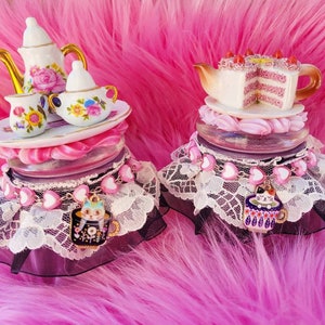 Tea Time Stash Jar Kitschy Stash Jar Kitschy Jar Alice in Wonderland Tea Party Jar Decoden Jar Cute Jar Kitsch Tea Party