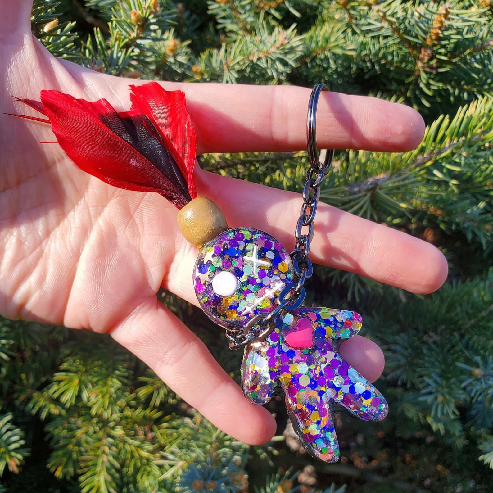 MADETOORDER Resin Voodoo Doll Keychain Voodoo Keyring Noose Etsy