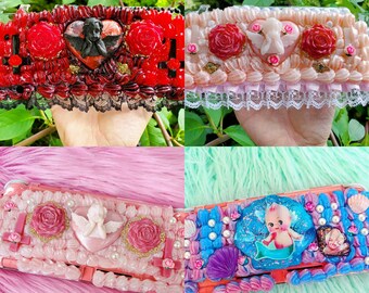 多くの種類ユニークなデコデンスイッチライトケースまたはサタニックケルブホイップホイップパステルゴスゴスロリデコデンホイップデコラハラジュクキッチュキッチュ