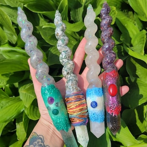 Clay Wands Clay Athame Polymer Clay Magic Wand OOAK Polymer Clay Wand Witchy Wand Altar Decor