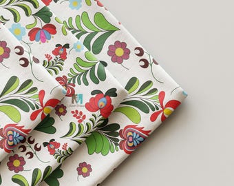 Hungarian Folk Art Pattern: Kalocsa Floral Design (Digital Download)