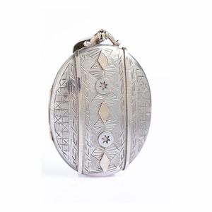 Vintage Victorian Style  Sterling Silver Locket Necklace