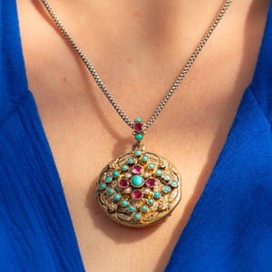 Antique Austro-Hungarian Turquoise &  Pearl Locket
