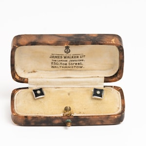 Antique Art Deco Onyx and Pearl Shirt Studs