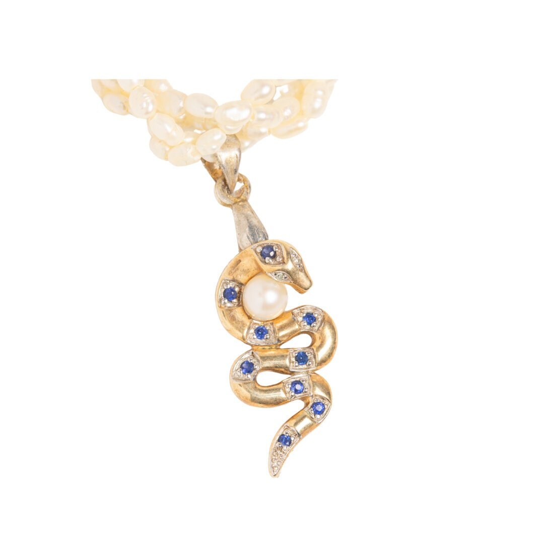 Graziella 23k Gold Plated Simulated Diamond 16 5 2 Snake Necklace main image 1