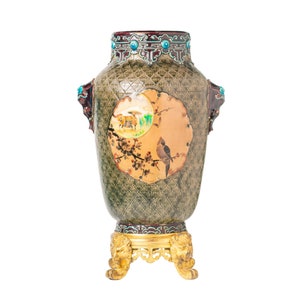 Antique Jules Vieillard & Co. French Art Nouveau Vase