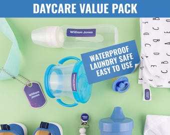Waterproof Clothing Name Labels: Daycare & Camp Essentials - 107 Pack