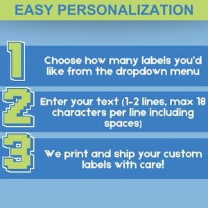 Custom Iron-On Name Labels: Washable Clothing Tags (2"x0.37") Bild 2
