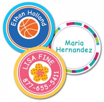 100% Waterproof Stick on Round Name Tag Labels - Etsy