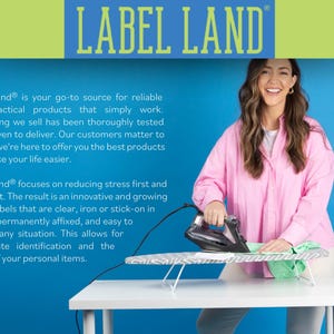 Custom Iron-On Name Labels: Washable Clothing Tags (2"x0.37") Bild 10