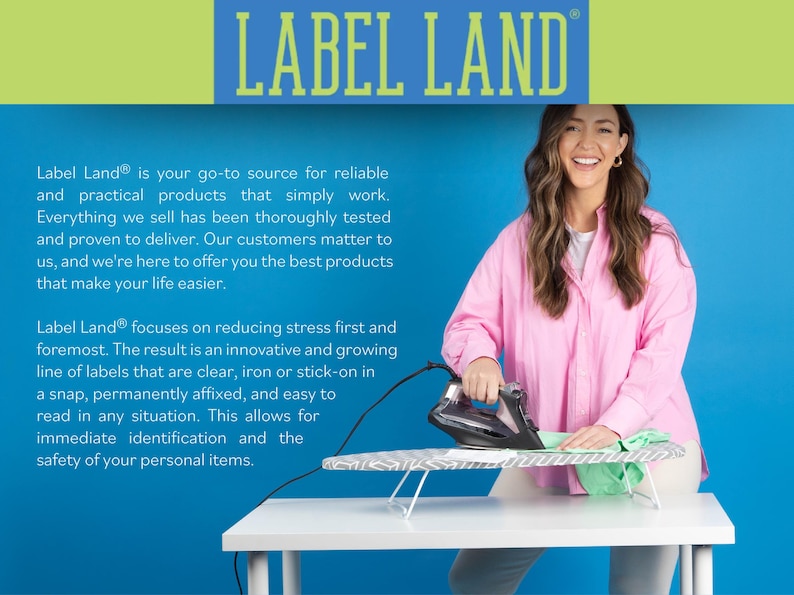 Custom Iron-On Name Labels: Washable Clothing Tags (2"x0.37") Bild 10