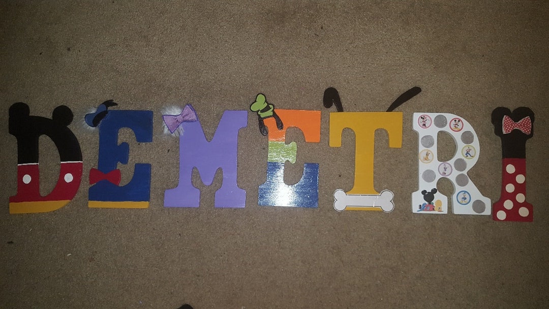 Disney Character Letters - Etsy