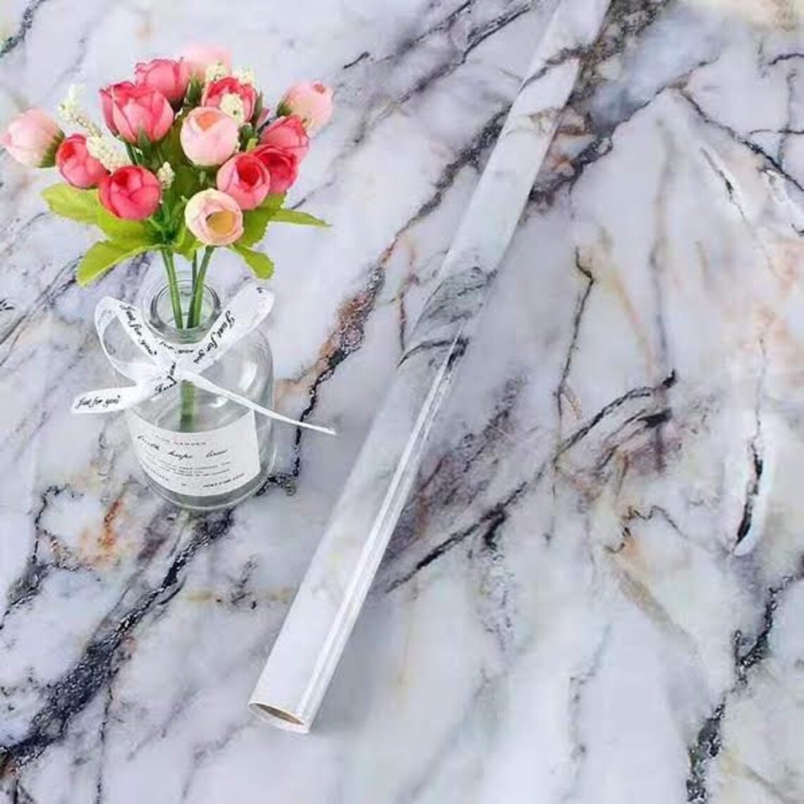 Ebuyers Marble Paper 23.6x196peel and Stick Easy - Etsy