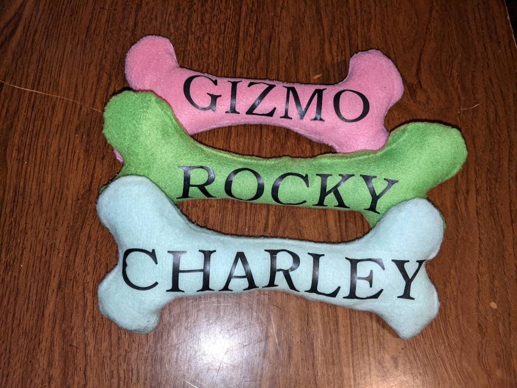 Custom dog bone toy Etsy