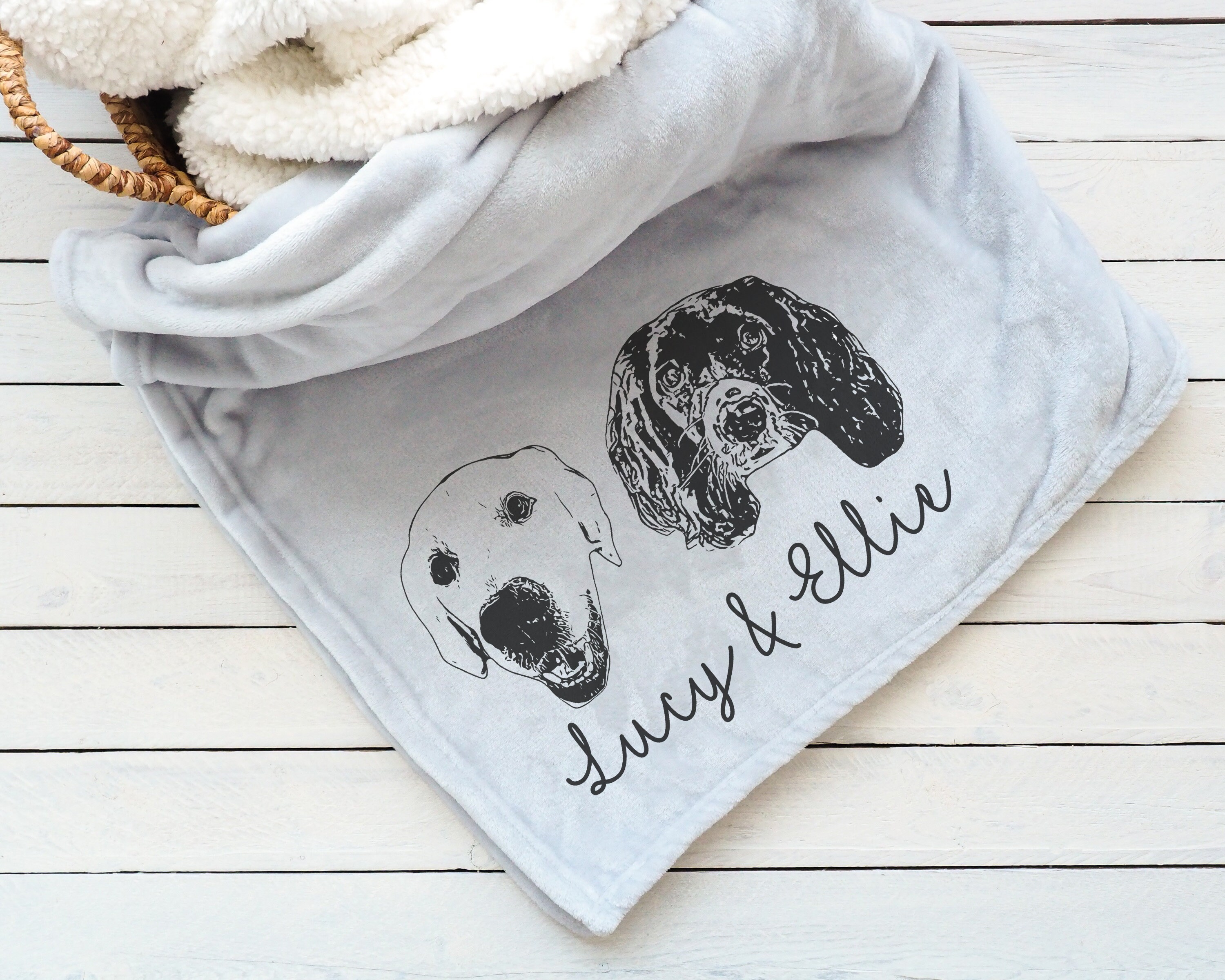 Personalised Pet Blanket / Dog Blanket / Dog Face Blanket/ Etsy