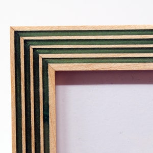 Green resin and maple frame A5