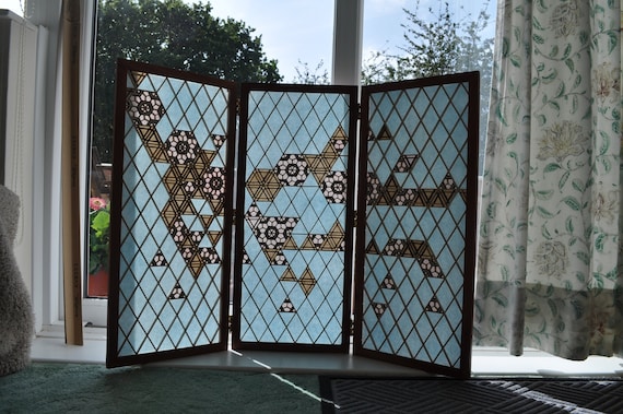 Shoji Screen Panels, Kumiko Pattern Cherry Blossom Tree, Room