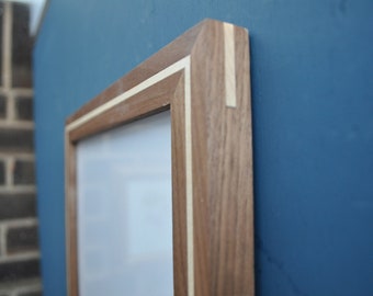 Walnut frame with maple inlay, many sizes available